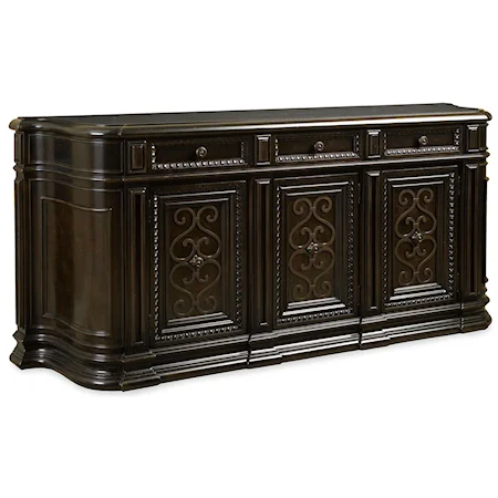 Corsica Credenza with Wine Bottle Storage